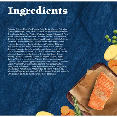 Show full view: Blue Buffalo Wilderness Salmon Recipe Grain-Free Dry Cat Food, 4-lb bag slide 6 of 12