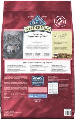 Show full view: Blue Buffalo Wilderness Salmon Recipe High-Protein Adult Dry Dog Food, 48-lb bundle slide 4 of 12