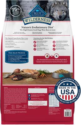Show full view: Blue Buffalo Wilderness Salmon Recipe High-Protein Adult Dry Dog Food, 24-lb bag slide 3 of 12