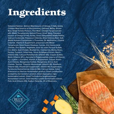 Show full view: Blue Buffalo Wilderness Salmon Recipe High-Protein Adult Dry Dog Food, 24-lb bag slide 6 of 12