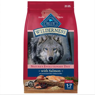 Blue Buffalo Wilderness Salmon Recipe High-Protein Adult Dry Dog Food