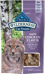 Blue Buffalo Wilderness Tasty Chicken Flavor Grain-Free Crunchy Cat Treats, 4-oz bundle