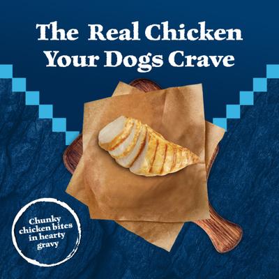 Show full view: Blue Buffalo Wilderness Trail Toppers Wild Cuts Chunky Chicken Bites in Hearty Gravy Grain-Free Dog Food Topper, 3-oz, case of 24 slide 4 of 11