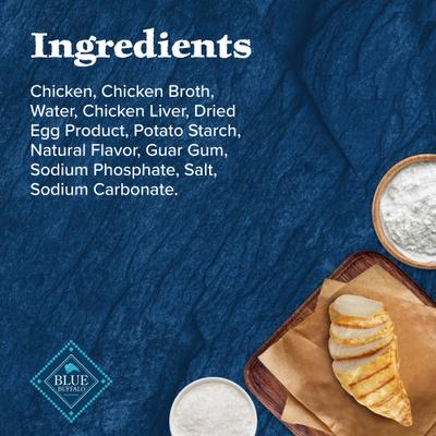 Show full view: Blue Buffalo Wilderness Trail Toppers Wild Cuts Chunky Chicken Bites in Hearty Gravy Grain-Free Dog Food Topper, 3-oz, case of 24 slide 6 of 11