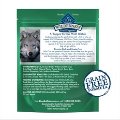 Blue Buffalo Wilderness Trail Toppers Wild Cuts Chunky Duck Bites in Hearty Gravy Grain-Free Dog Food Topper, 3-oz, case of 24 slide 2 of 9
