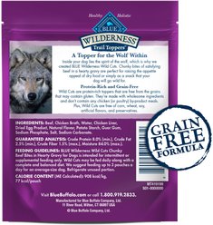 Blue Buffalo Wilderness Trail Toppers Wild Cuts High-Protein & Grain-Free Chunky Beef Bites in Hearty Gravy Wet Dog Food, 3-oz, case of 24 slide 2 of 8