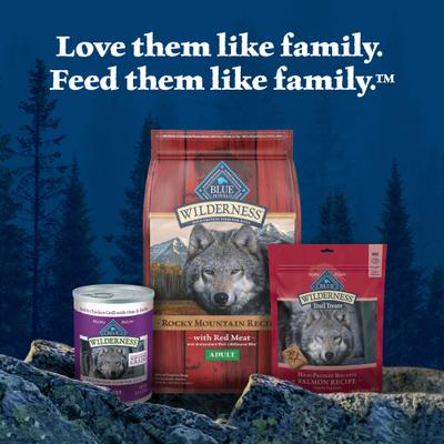 Show full view: Blue Buffalo Wilderness Trail Toppers Wild Cuts High-Protein & Grain-Free Chunky Beef Bites in Hearty Gravy Wet Dog Food, 3-oz, case of 24 slide 9 of 11