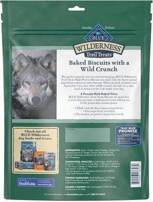 Show full view: Blue Buffalo Wilderness Trail Treats Grain-Free Duck Biscuits Dog Treats, 24-oz bag slide 3 of 10