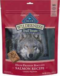 Blue Buffalo Wilderness Trail Treats Grain-Free Salmon Biscuits Dog Treats, 24-oz bag