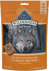 Blue Buffalo Wilderness Trail Treats Grain-Free Turkey Biscuits Dog Treats, 10-oz
