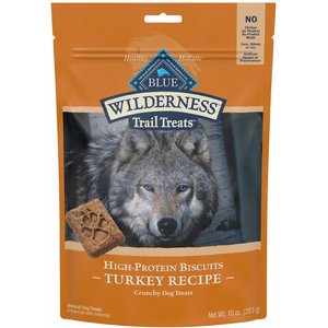 Blue Buffalo Wilderness Trail Treats Grain-Free Turkey Biscuits Dog Treats, 10-oz