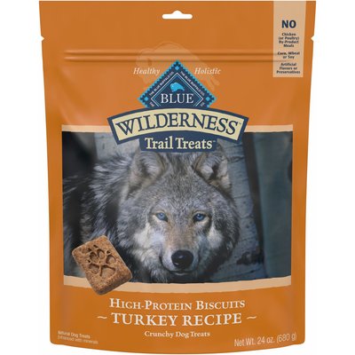 Blue Buffalo Blue Buffalo Wilderness Trail Treats Grain-Free Turkey Biscuits Dog Treats, 48-oz bundle