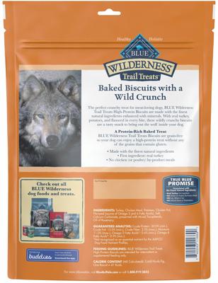 Show full view: Blue Buffalo Wilderness Trail Treats Grain-Free Turkey Biscuits Dog Treats, 24-oz bag slide 3 of 10