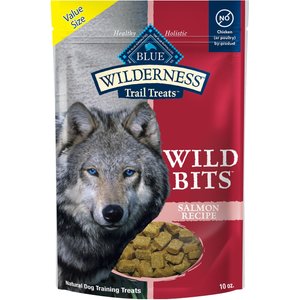 Blue Buffalo Wilderness Trail Treats Wild Bits Salmon Recipe Grain-Free Dog Training Treats, 10-oz bag
