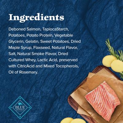 Show full view: Blue Buffalo Wilderness Trail Treats Wild Bits Salmon Recipe Grain-Free Dog Training Treats, 10-oz bag slide 6 of 12