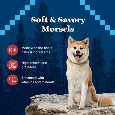 Show full view: Blue Buffalo Wilderness Trail Treats Wild Bits Salmon Recipe Grain-Free Dog Training Treats, 4-oz bag slide 7 of 12