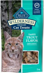 Blue Buffalo Wilderness Trout Formula Crunchy Grain-Free Cat Treats, 2-oz bag