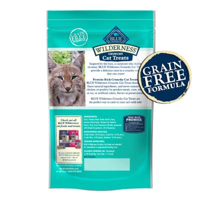 Show full view: Blue Buffalo Wilderness Trout Formula Crunchy Grain-Free Cat Treats, 2-oz bag slide 3 of 12