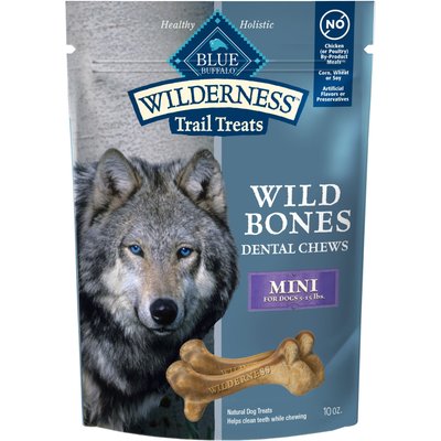 Blue Buffalo Blue Buffalo Wilderness Wild Bones Mini Dental Chews Dog Treats, 10-oz