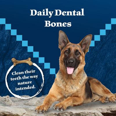 Show full view: Blue Buffalo Wilderness Wild Bones Grain-Free Mini Dental Dog Treats, 10-oz bag, count varies slide 4 of 12