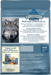 Blue Buffalo Wilderness Wild Bones Grain-Free Mini Dental Dog Treats, 27-oz bag, count varies slide 2 of 7
