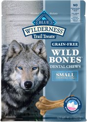 Blue Buffalo Wilderness Wild Bones Grain-Free Small Dental Dog Treats, 10-oz bag, count varies