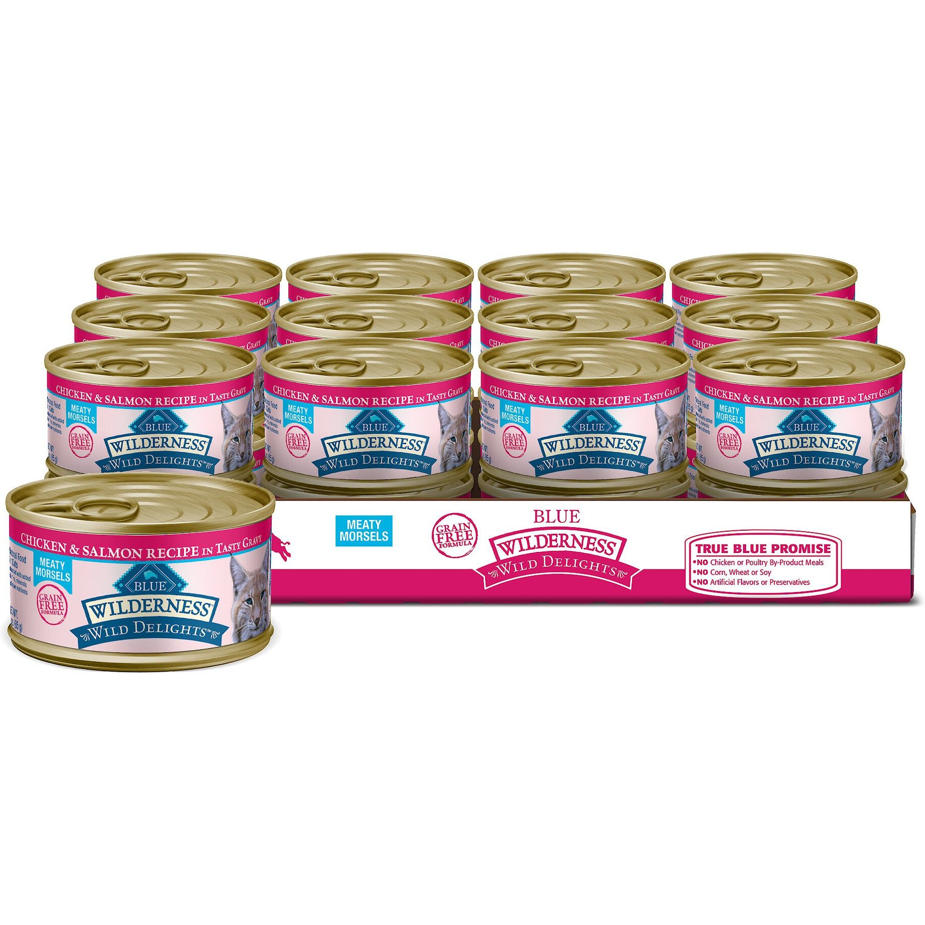 Blue Buffalo Wilderness Wild Delights Chicken & Salmon Canned Cat Food