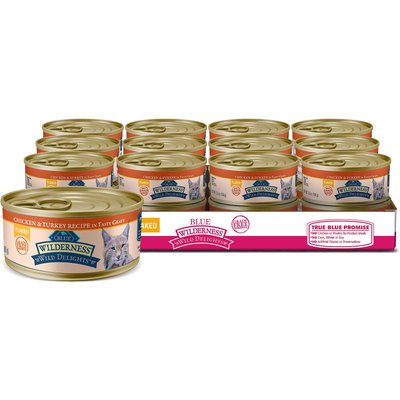 Blue Buffalo Blue Buffalo Wilderness Chicken & Turkey Cat Food, 5.5-oz, case of 24