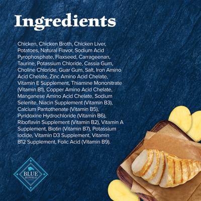 Show full view: Blue Buffalo Wilderness Wild Delights Meaty Morsels Chicken & Turkey Recipe in Gravy High-Protein Grain-Free Canned Cat Food, 3-oz, case of 24 slide 6 of 12