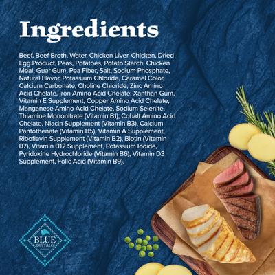 Show full view: Blue Buffalo Wilderness Wolf Creek Stew High-Protein & Grain-Free Hearty Beef in Gravy Wet Dog Food, 12.5-oz can, case of 12 slide 6 of 12