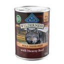 Blue Buffalo Wilderness Wolf Creek Stew High-Protein & Grain-Free Hearty Beef in Gravy Wet Dog Food, 12.5-oz can, case of 12