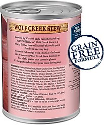 Blue Buffalo Wilderness Wolf Creek Stew Savory Salmon Stew Grain-Free Adult Canned Dog Food, 12.5-oz, case of 12 slide 2 of 9