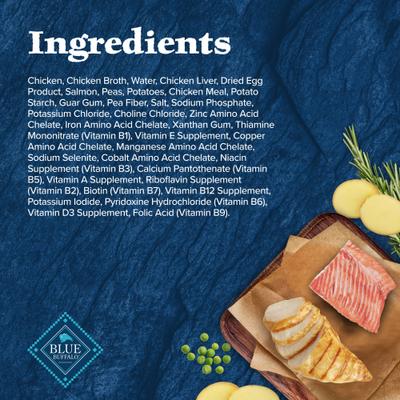 Show full view: Blue Buffalo Wilderness Wolf Creek Stew Savory Salmon Stew Grain-Free Adult Canned Dog Food, 12.5-oz, case of 12 slide 6 of 12