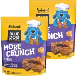 Blue Dog Bakery More Crunch Assorted Flavors Dog Treats, 43.2-oz bag, bundle of 2