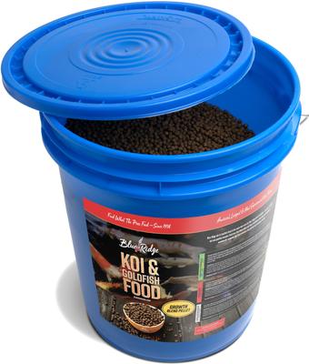 Show full view: Blue Ridge Koi & Goldfish Blend Pellet Growth Formula Koi & Goldfish Food, 14-lb bucket slide 2 of 9
