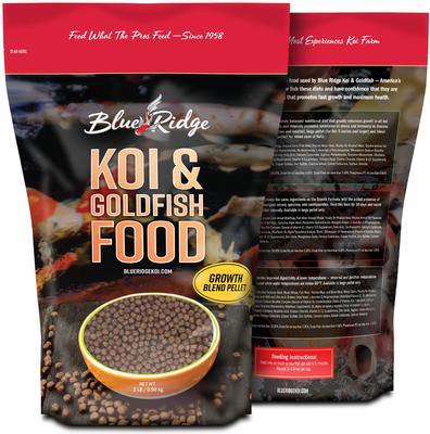 Show full view: Blue Ridge Koi & Goldfish Blend Pellet Growth Formula Koi & Goldfish Food, 2-lb bag slide 3 of 10
