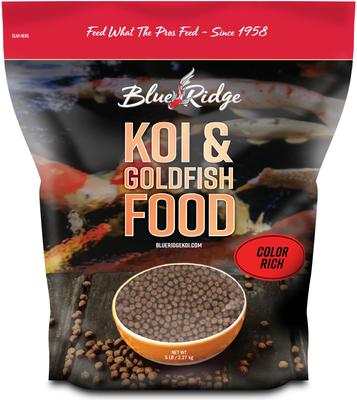 Show full view: Blue Ridge Koi & Goldfish Color Rich Formula Koi & Goldfish Food, 5-lb bag slide 1 of 10