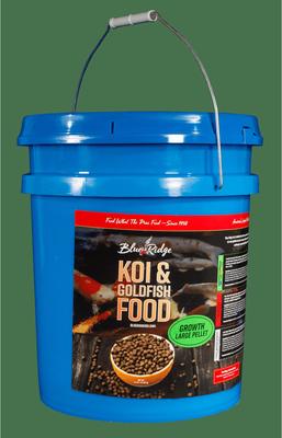 Show full view: Blue Ridge Koi & Goldfish Large Pellet Growth Formula Koi & Goldfish Food, 14-lb bucket slide 7 of 8