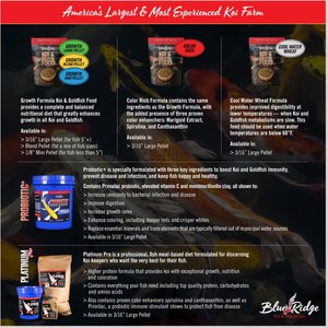 Blue Ridge Koi & Goldfish Mini Pellet Growth Formula Koi & Goldfish Food, 14-lb bucket
