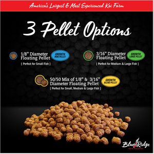 Blue Ridge Koi & Goldfish Mini Pellet Growth Formula Koi & Goldfish Food, 14-lb bucket
