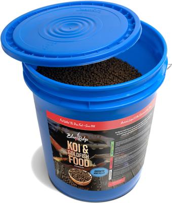 Show full view: Blue Ridge Koi & Goldfish Mini Pellet Growth Formula Koi & Goldfish Food, 14-lb bucket slide 2 of 9