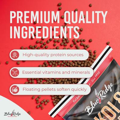 Show full view: Blue Ridge Koi & Goldfish Mini Pellet Growth Formula Koi & Goldfish Food, 25-lb bag slide 8 of 9