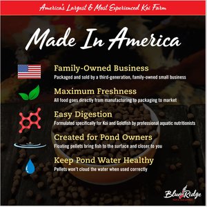 Blue Ridge Koi & Goldfish Mini Pellet Growth Formula Koi & Goldfish Food, 2-lb bag