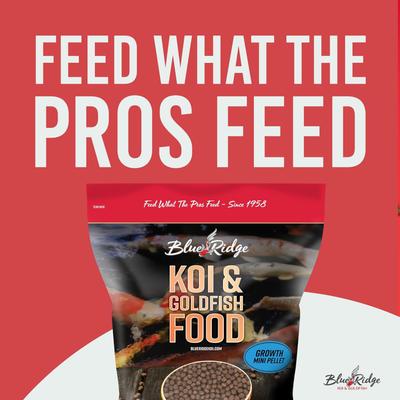 Show full view: Blue Ridge Koi & Goldfish Mini Pellet Growth Formula Koi & Goldfish Food, 5-lb bag slide 9 of 10