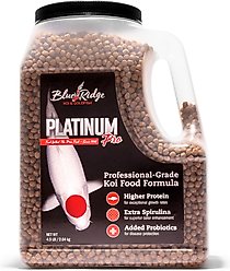 Blue Ridge Koi & Goldfish Platinum Pro Formula Koi & Goldfish Food, 4.5-lb bottle