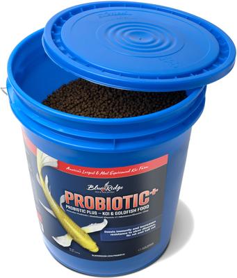Show full view: Blue Ridge Koi & Goldfish Probiotic Plus Formula Koi & Goldfish Food, 14-lb bucket slide 2 of 9