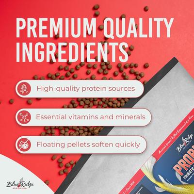 Show full view: Blue Ridge Koi & Goldfish Probiotic Plus Formula Koi & Goldfish Food, 25-lb bag slide 8 of 9