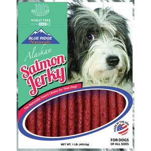 Blue Ridge Naturals Alaskan Salmon Jerky Dog Treats, 1-lb bag