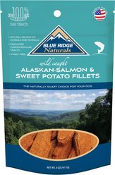 Blue Ridge Naturals Alaskan Salmon & Sweet Tater Fillets Dog Treats, 5-oz bag