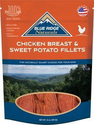 Blue Ridge Naturals Chicken Breast & Sweet Tater Fillets Dog Treats, 5-oz bag